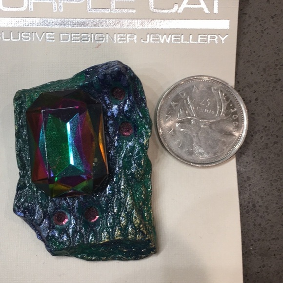 NWT vintage 1990s earrings and brooch/pendant​ - Picture 4 of 5